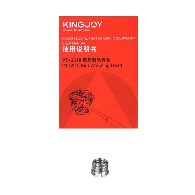 Kingjoy VT-3510 алюминиевый сплав видео штатив головка 360 градусов панорамная камера стенд Жидкость демпфирующий держатель