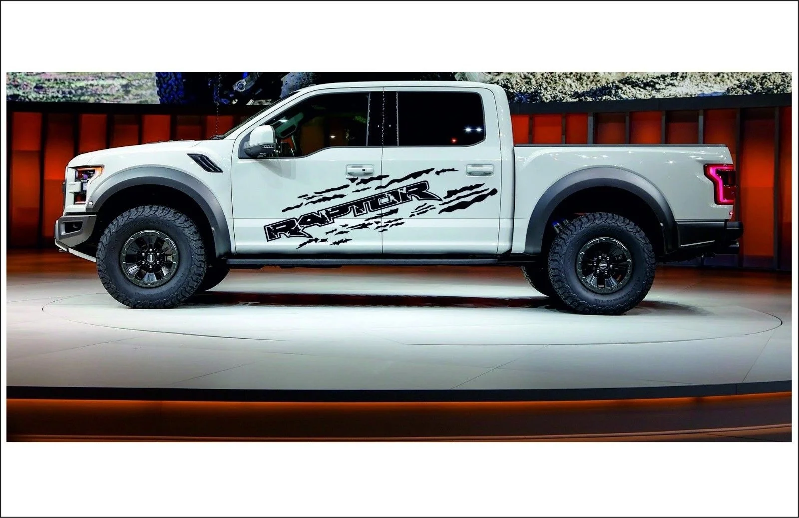 2019 FORD RAPTOR SVT F-150 RAPTOR SIDE DOOR VINYL GRAPHICS DECALS STICKERS PAIR