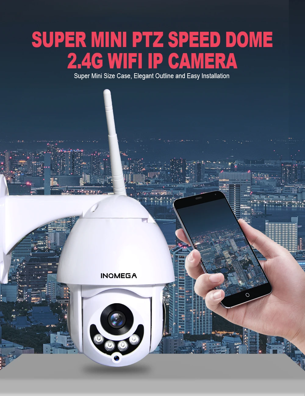 Wifi камера PTZ скоростная купольная камера IP камера 1080P наружная 5X зум-объектив беспроводная камера 2MP IR Home Surveilance