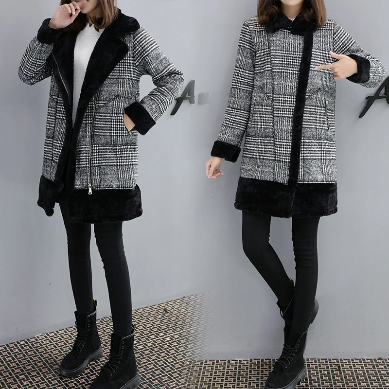 Abrigos de Invierno 2018 para Mujer, Abrigo de lana para Mujer, Abrigo grueso para Mujer, Abrigo de lana largo a Abrigo de lana Mujer |Lana y mezclas| - AliExpress