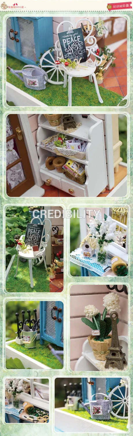 Z001 кукольный домик ручной работы деревянный кукольный домик миниатюра номер модель ручной работы игрушки на Рождество и подарки на день рождения