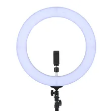 18″ Ring Light Photography Dimmable Adjustable 3200K-5500K LED Bi-color Camera Light with Tripod