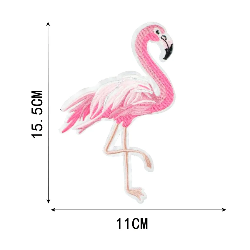 Аксессуары вышитые края маленькие свежие Фламинго вышитые ткани наклейки звезды с чао бренд вышивка diy гранты - Цвет: 2
