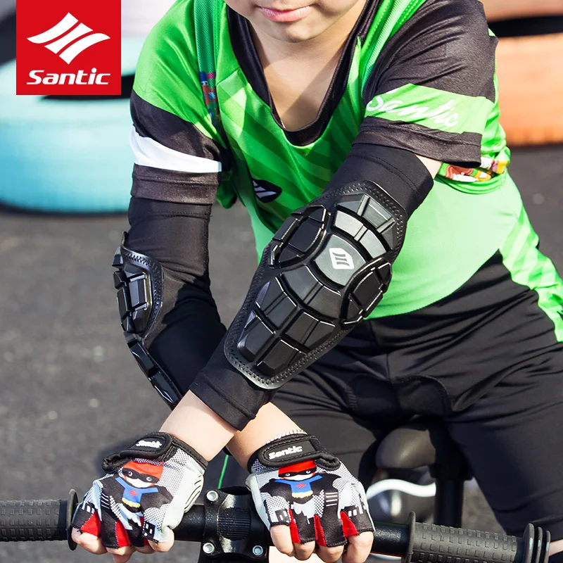 

Santic Professional Kid Balance Bike Elbow Pads High Quality Child Cycling Soft Elbow Protector Breathable Bicycle Elbow Support