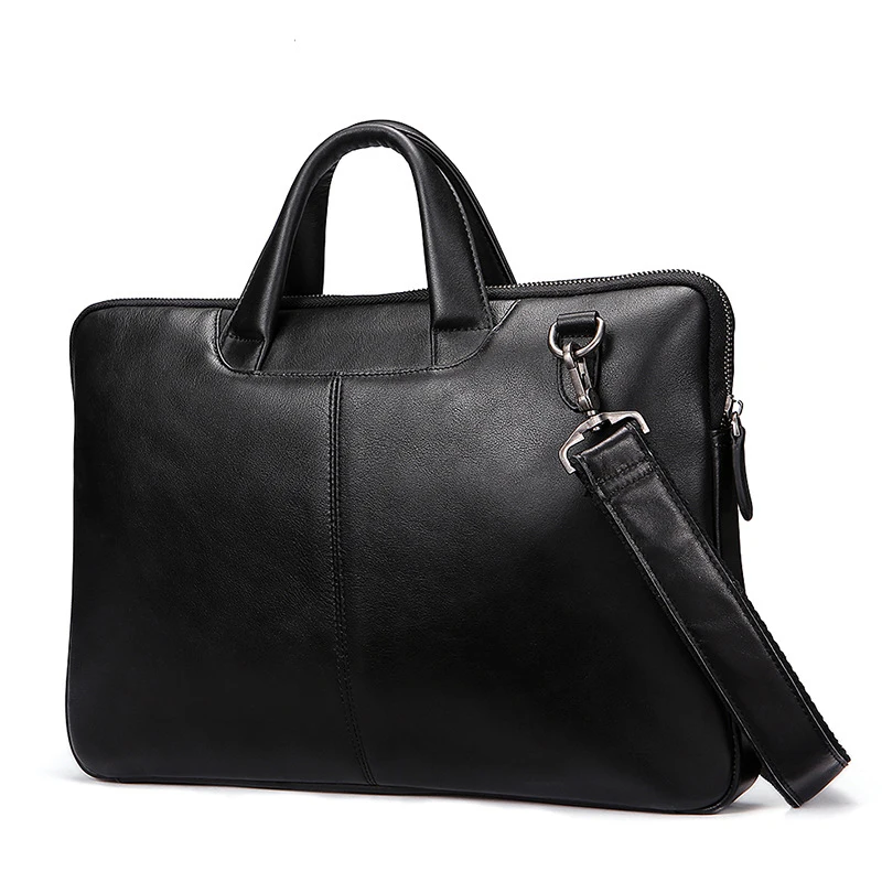 

2019 Bag Portable Leisure shoulder bag Male Genuine Leather Bag men Briefcase For computer /business laptop