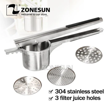 

ZONESUN Vintage Hand Press Manual Juicer Potatoes Noodles Orange Lemon Lime Squeezer Kitchen Cookware Fresh Juice Tool