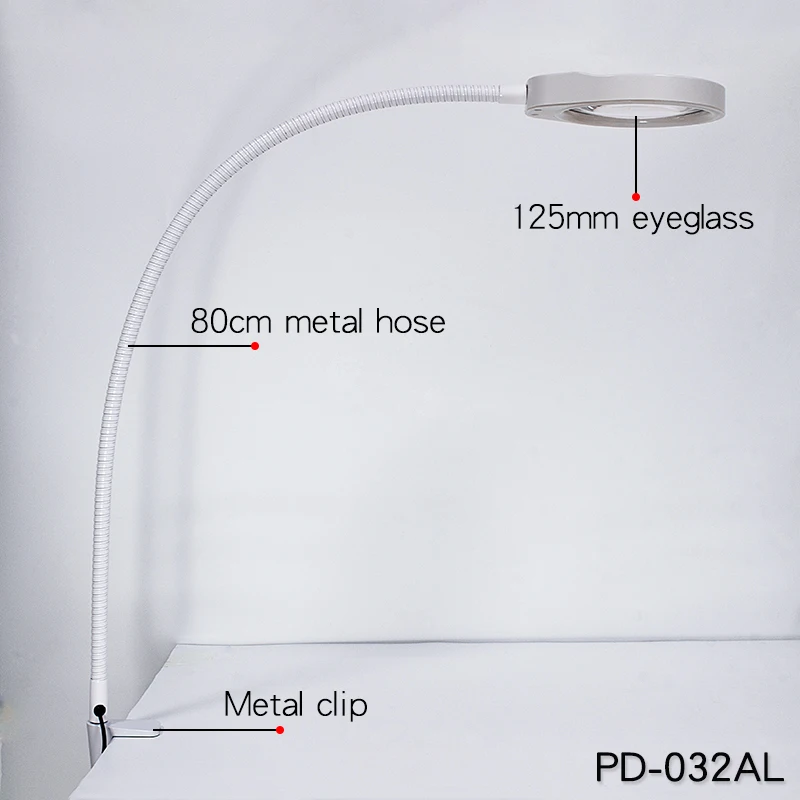  Magnifying glass with led lights 10/20X clip table magnifier third hand soldering magnifier for sma - 4000065336662