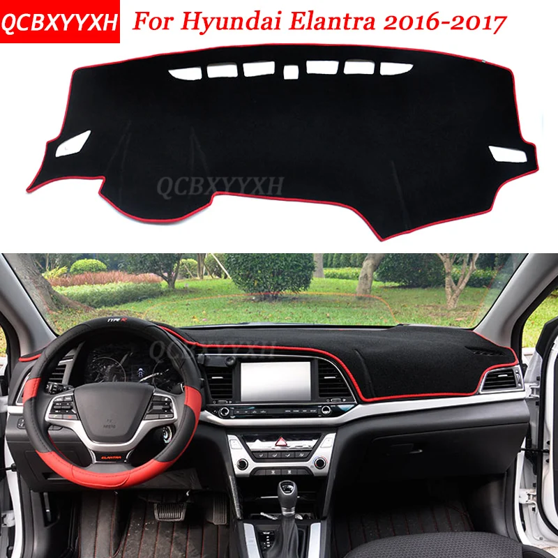 

Car Styling Dashboard Avoid Light Pad Polyester For Hyundai Elantra 2016-2017 Instrument Platform Desk Cover Protective Mats