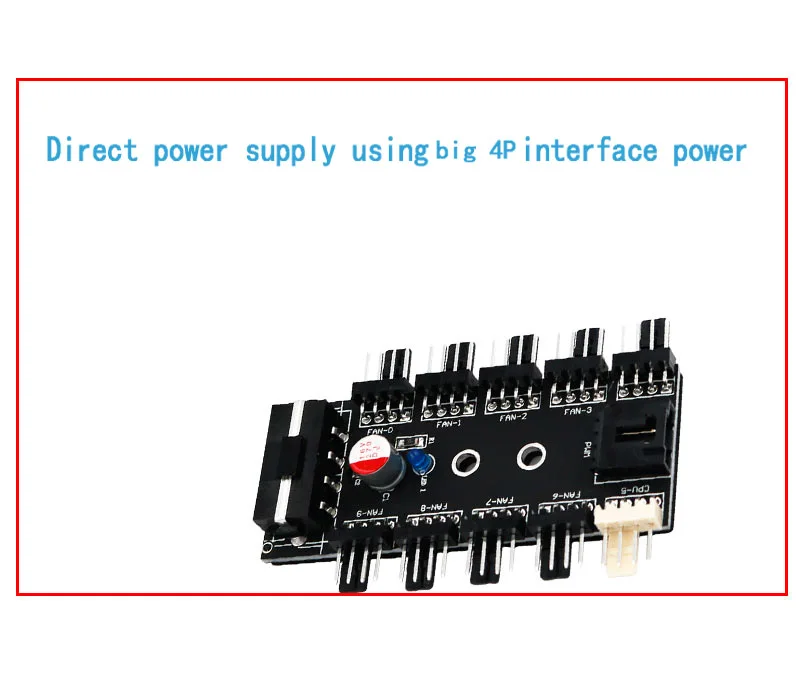 Шасси вентилятор концентратор разветвитель вентилятора процессор охлаждения концентратор 10 порты и В разъёмы 12 В 3Pin/4 булавки PC ШИМ вентилятор концентратор контроллер мощность от Molex 4Pin интерфейс