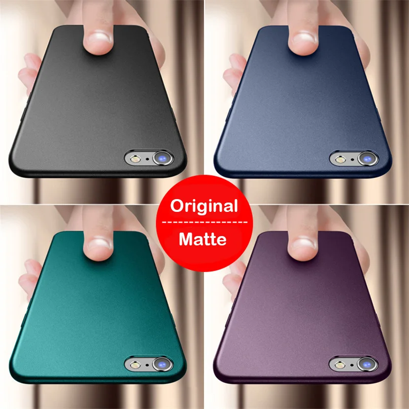 

Full Protective PLastic Matte Case for iPhone 7 8 Plus Case Anti fingerprint Hard Thin Slim Back Cover for iPhone 6 6s 7 Plus