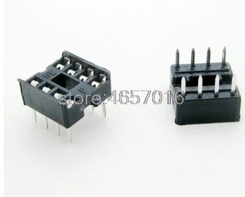 

100PCS/Lot 8 Pin DIP Square Hole IC Sockets Adapter 8Pin Pitch 2.54mm Connector