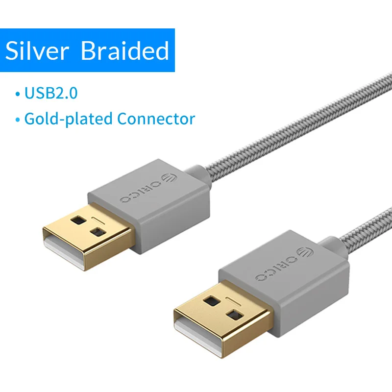 ORICO USB кабель «Папа-папа» USB-USB кабель позолоченный удлинитель для камеры компьютера Супер Скоростной кабель удлинитель