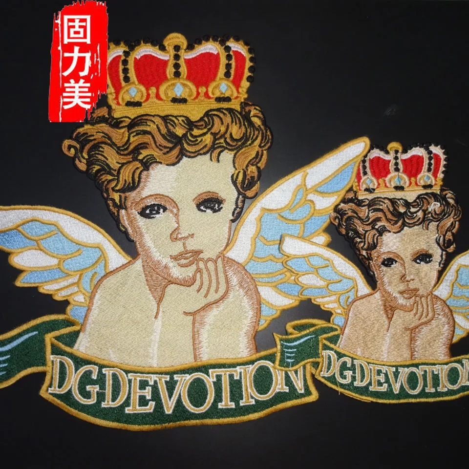 

1pc 1pc big fashion brand DGDEVOTION Cupid's Angel sewing on patch applique