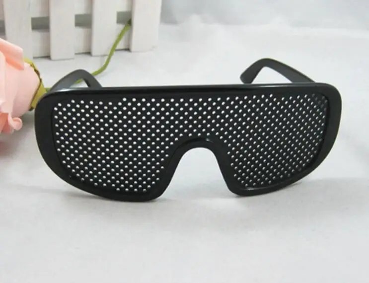 Unisex plastic pinhole eyeglasses relieve visual fatigue glasses