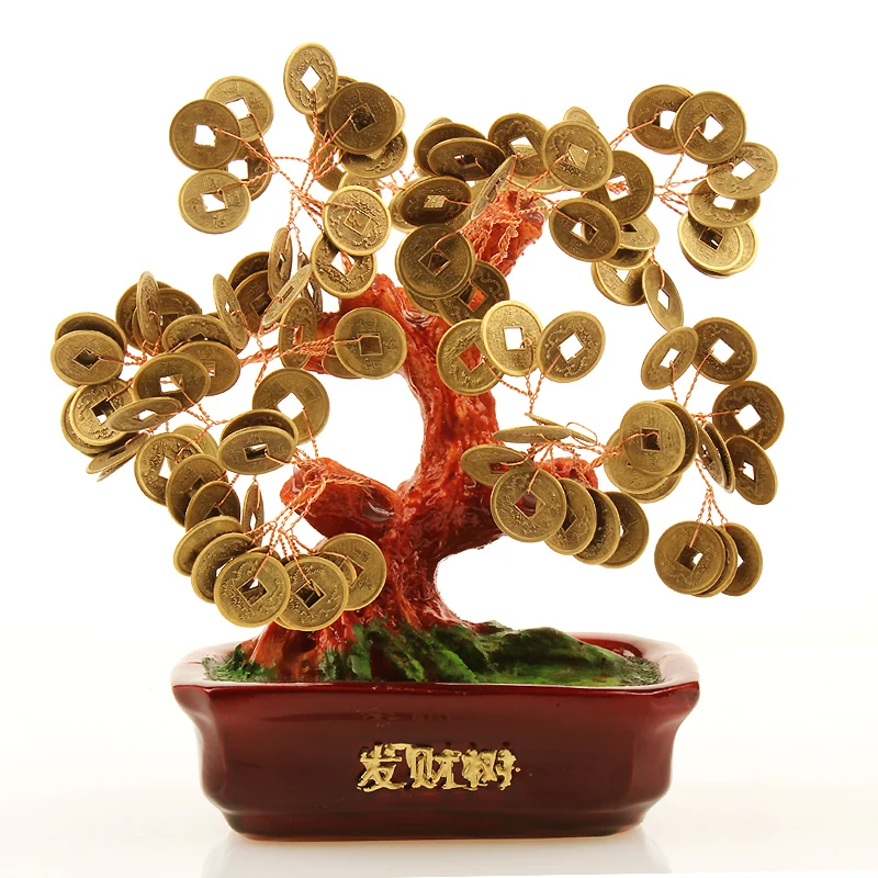 crafts copper Bronze art Coins lucky tree decoration lucky fortune