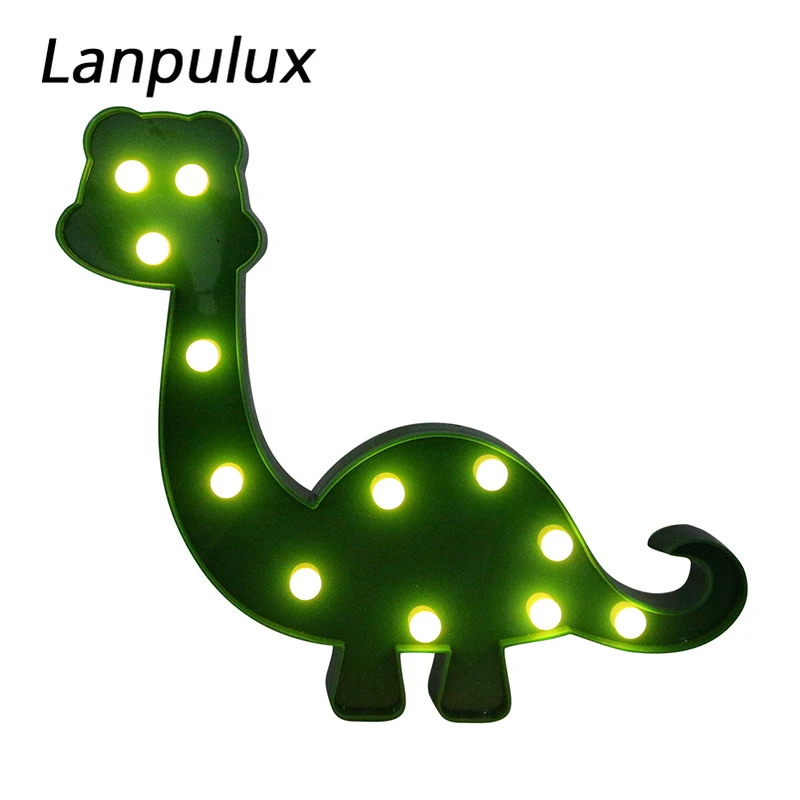Lanpulux милый динозавр моделирование ночные светильники Зеленый Черный Белый прикроватные теплые белые лампы для животных украшение дома детский подарок