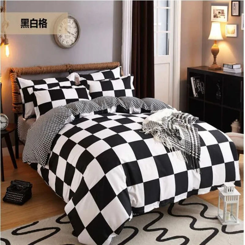Black White Geometric Patterns Bedding Sets Twin Queen Super King Size