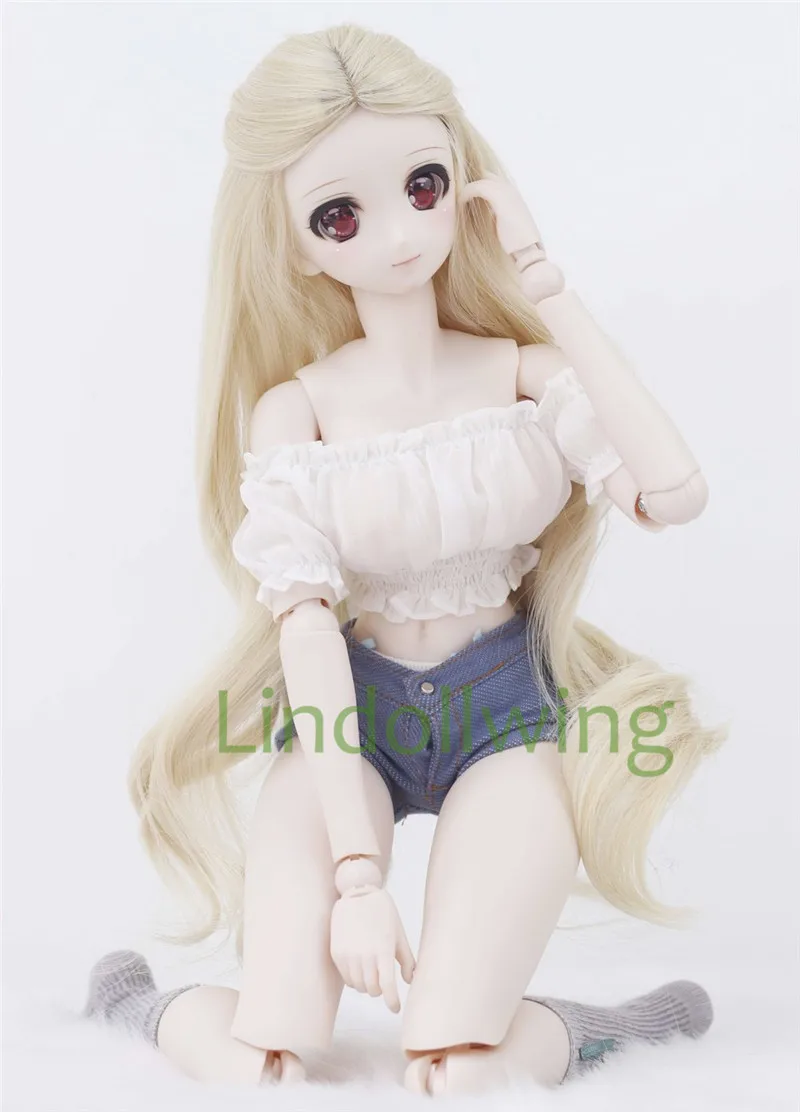 1/3 BJD парик pulгуб DD SD Dollfie кукла высокая температура 8 9 дюймов длинный волнистые