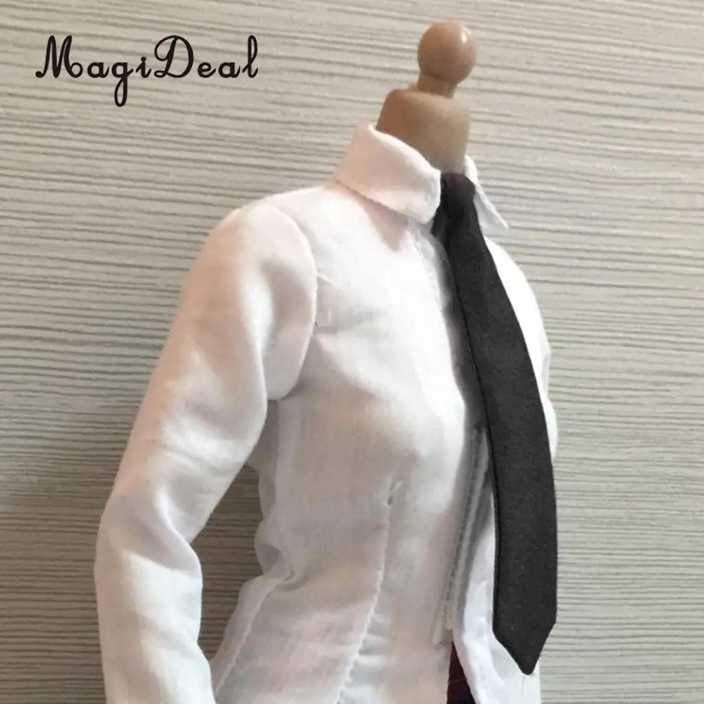 New Arrival 1/6 Scale Black Tie Student Girls Uniform Necktie for 12 Inch Action Figures Doll   Daily Wear Acc Kids Toy