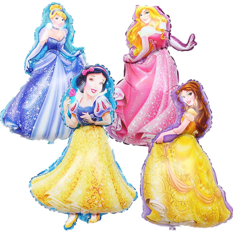 

90*55cm Large Belle Aurora Cinderella Snow White Princess Balloon Baby Birthday Party Decoration Helium Foil Balloon