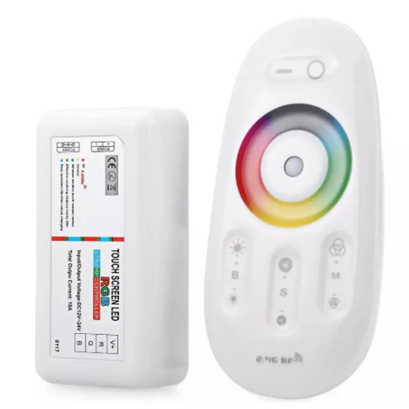 

DC12-24V RGB LED Controller 2.4G Touch Screen RF Remote Control for Strip Lighting For 5050 Led Light