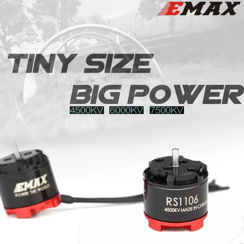 4 шт. EMAX RS1106 4500KV 6000KV 7500KV мини безщеточный RC FPV гонки насильственные Квадрокоптер