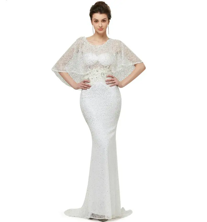 Forevergracedress белые вечерние платья, украшенные бисером элегантные вечерние платья большого размера на заказ - Цвет: PICTURE COLOR