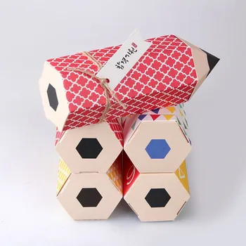 

10pcs Red Pencil Candy Box Creative Cartoon Cute Birthday Party Gift Colorful Pencil Shape Christmas Snack Delicate Package Box