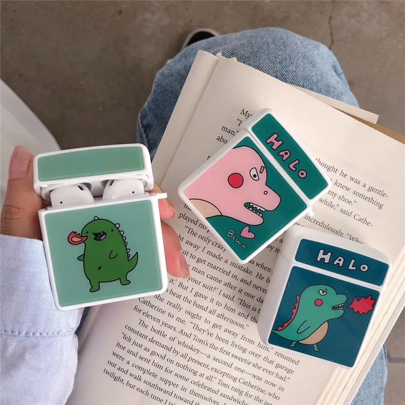 

Cute dinosaur For Airpods Case Luxury Silicone Wireless Bluetooth Earphone Protective For Airpods cases Protective Charging box