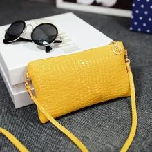 Lady Patent leather Crocodile messenger bags New Arrival fashion small PU Leather shoulder crossbody bag women clutch