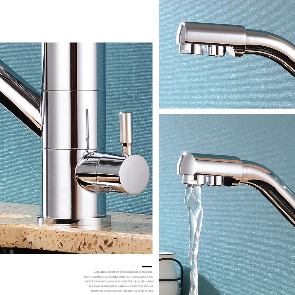  Kitchen Faucet Black 360 rotation kitchen sink faucet with filtered water mixer taps faucet kitchen - 33044510462