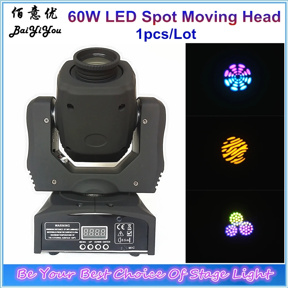 

Good Quality Mini LED Inno Pocket Spot 60W LED Moving Head Spot Light DMX 60W Colorful 8 Gobos Moving Head Led DJ Spot Light