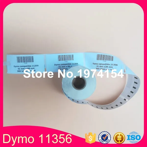20 * рулоны Dymo 11356 этикетка 41 мм x 89 совместимая шпатентованная для LW450 (также