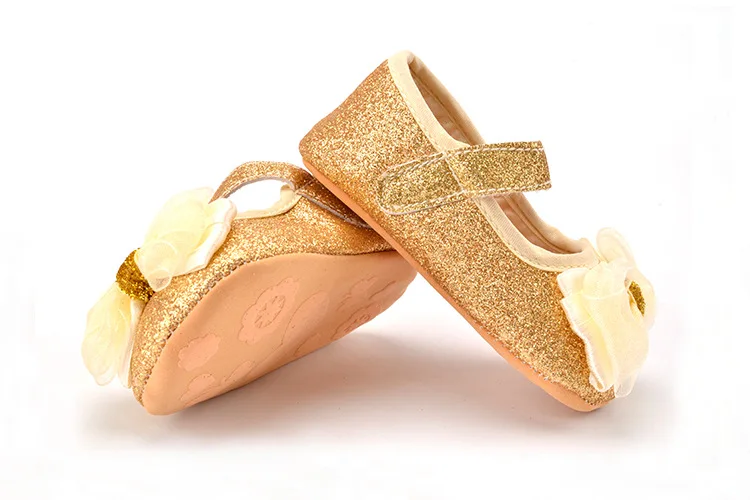 Обувь для маленьких девочек; обувь принцессы с большим цветком и большим бантом; летняя милая детская обувь для новорожденных; цвет золотистый, Rosered