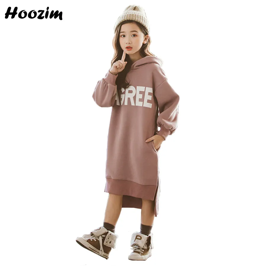 Winter Thick Warm Letter velvet Hoodies Kids Fashion Children Clothes...