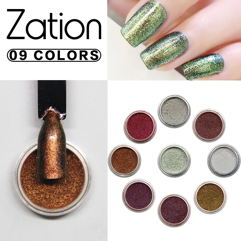 

Zation Glitter Dipping Powder Nails Infiltration Long Lasting Nail Dipping Powders Nails Art Gradient Manicure UV Gel Pigment