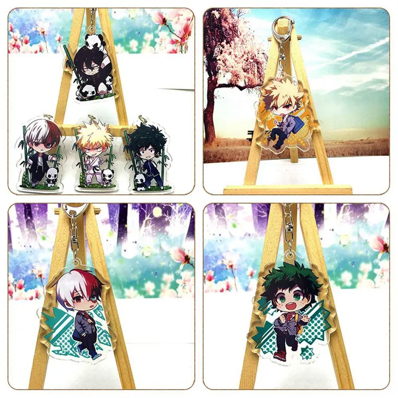 Аниме my hero Academy брелки акриловый брелок для ключей очаровательный Stand Figure Key Ring