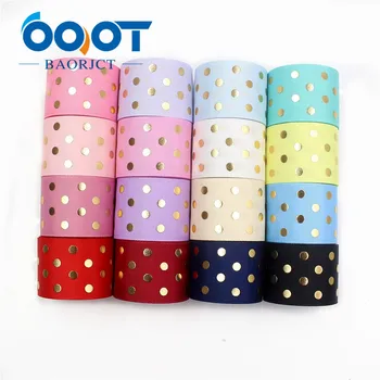 

I-19518-1248 1-1/2'' 38mm Hot gold dots Printed grosgrain ribbon,DIY handmade jewelry accessories,wedding birthday packaging