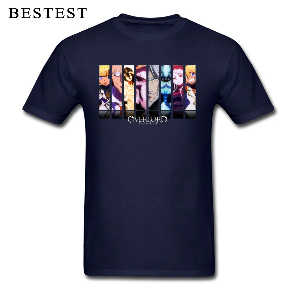 Overlord 6937 Round Collar T-shirts Summer Fall Tops Tees Short Sleeve On Sale Pure Cotton Personalized Tops T Shirt Casual Male Overlord 6937 navy