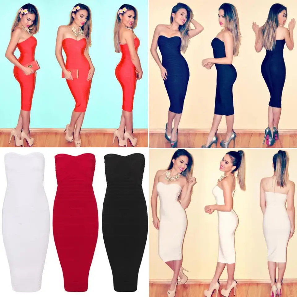 calf length bodycon dress