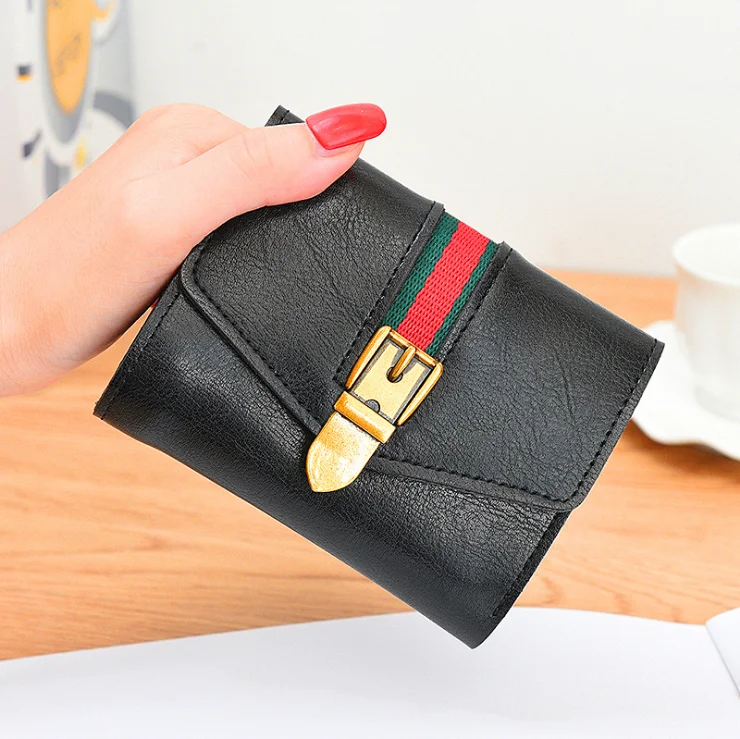 Small wallet female short section ultra-thin 2018 new Korean version of the soft wallet retro folding card package fashion mini