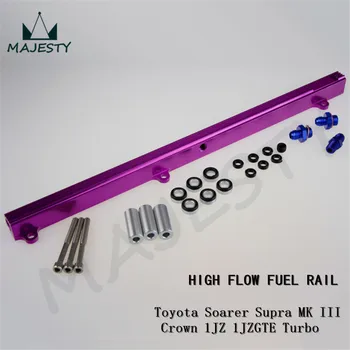 

High Flow BILLET INJECTOR FUEL RAIL FOR Soarer Supra MK III Crown 1JZ 1JZGTE PURPLE