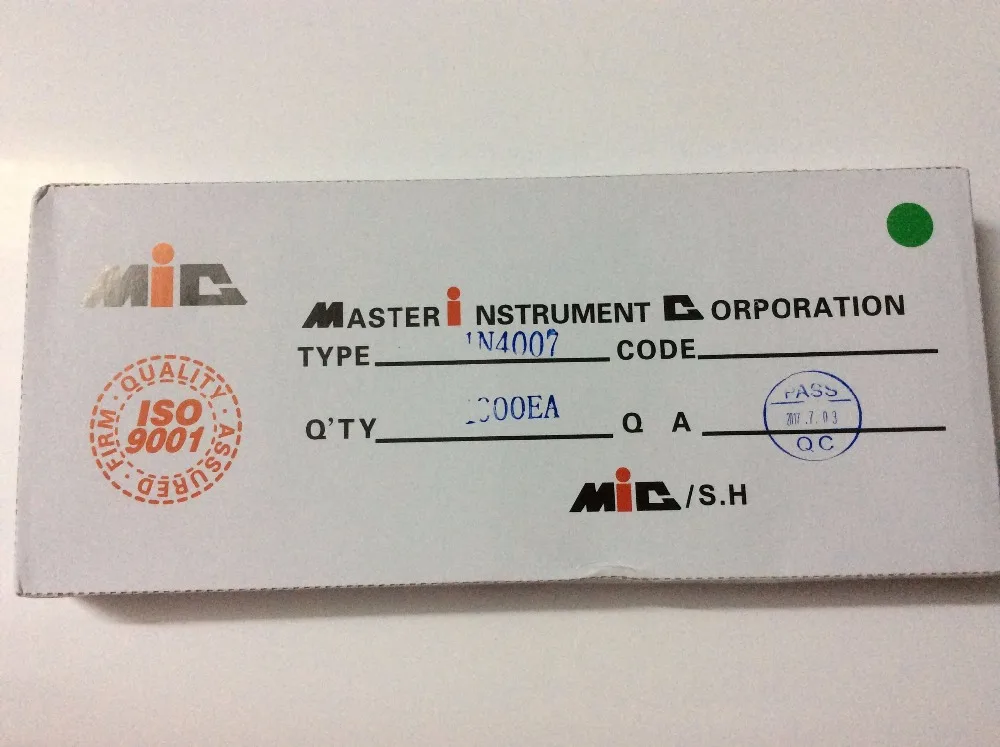 Новинка диодный выпрямитель для микрофона 1N4007 1N-4007 1N 4007 DO-41 1A 1000V IN4007 1000 ⑤ кор. |