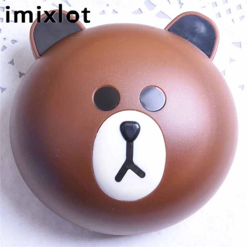 

IMIXLOT Travel Portable Cute Animal Bear/Rabbit Contact Lens Case For Women Storage Container Holder Box