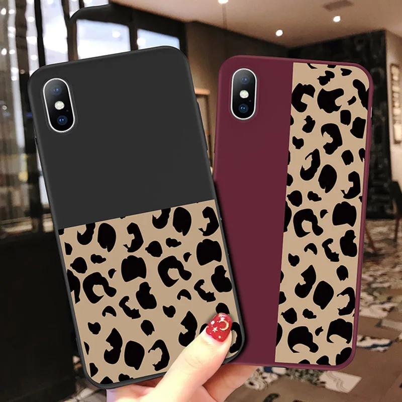 

JASTER Fashion Leopard Print Cover For iPhone XS Max XR X Phone Cases For iPhone 8 7 6 6s plus 5 5s SE Soft TPU Silicon Case