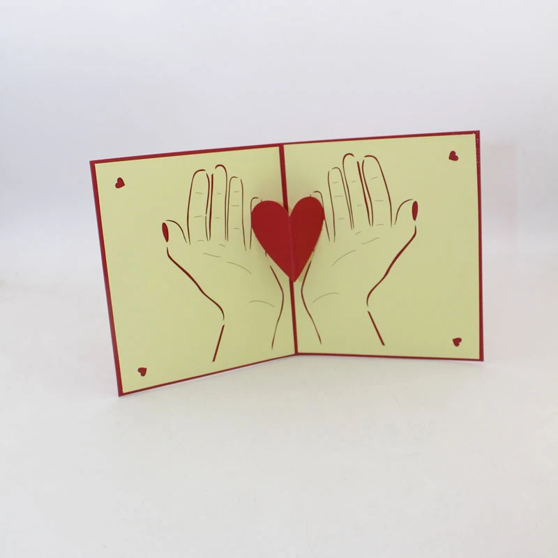  3D Laser Cut Handmade Teachers' Day Show Love Heart Paper Invitation Greeting Cards Valentine's Day - 33020047957