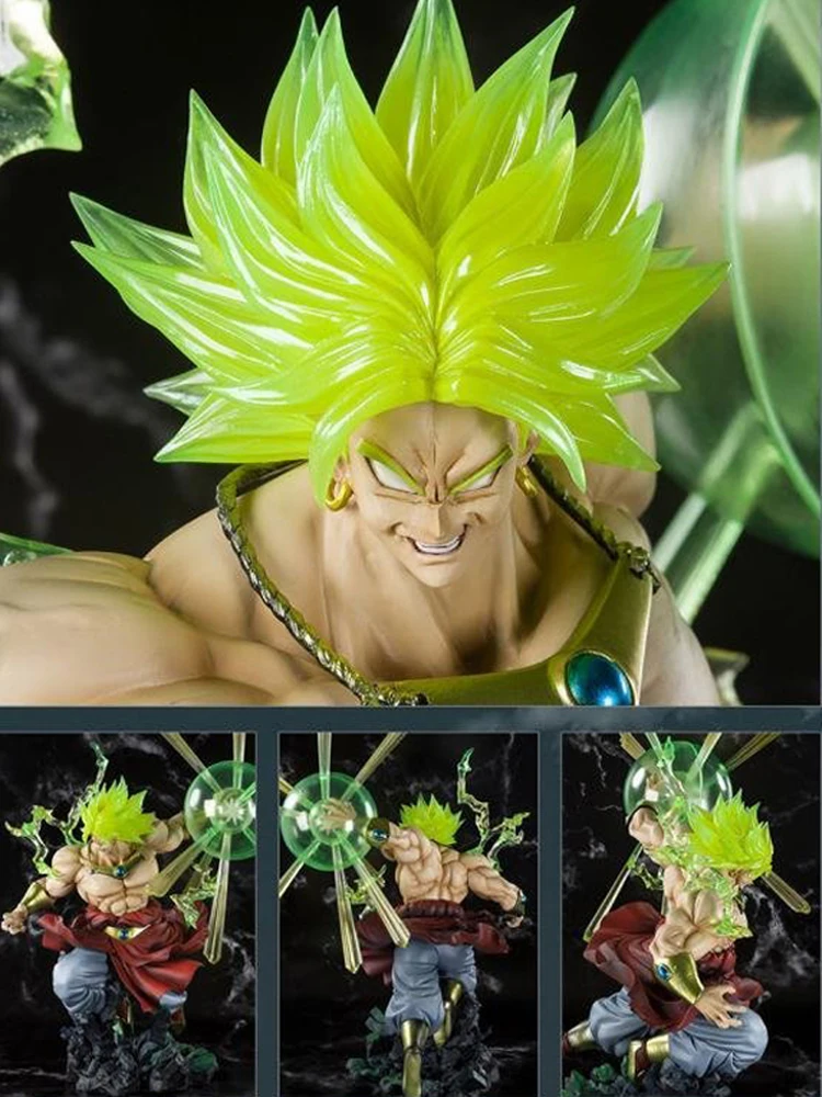 

32cm Anime Dragon Ball Z Super Saiyan Broly The Burnning Battles Ver. PVC Action Figure Collection Model Toys Children's Gift