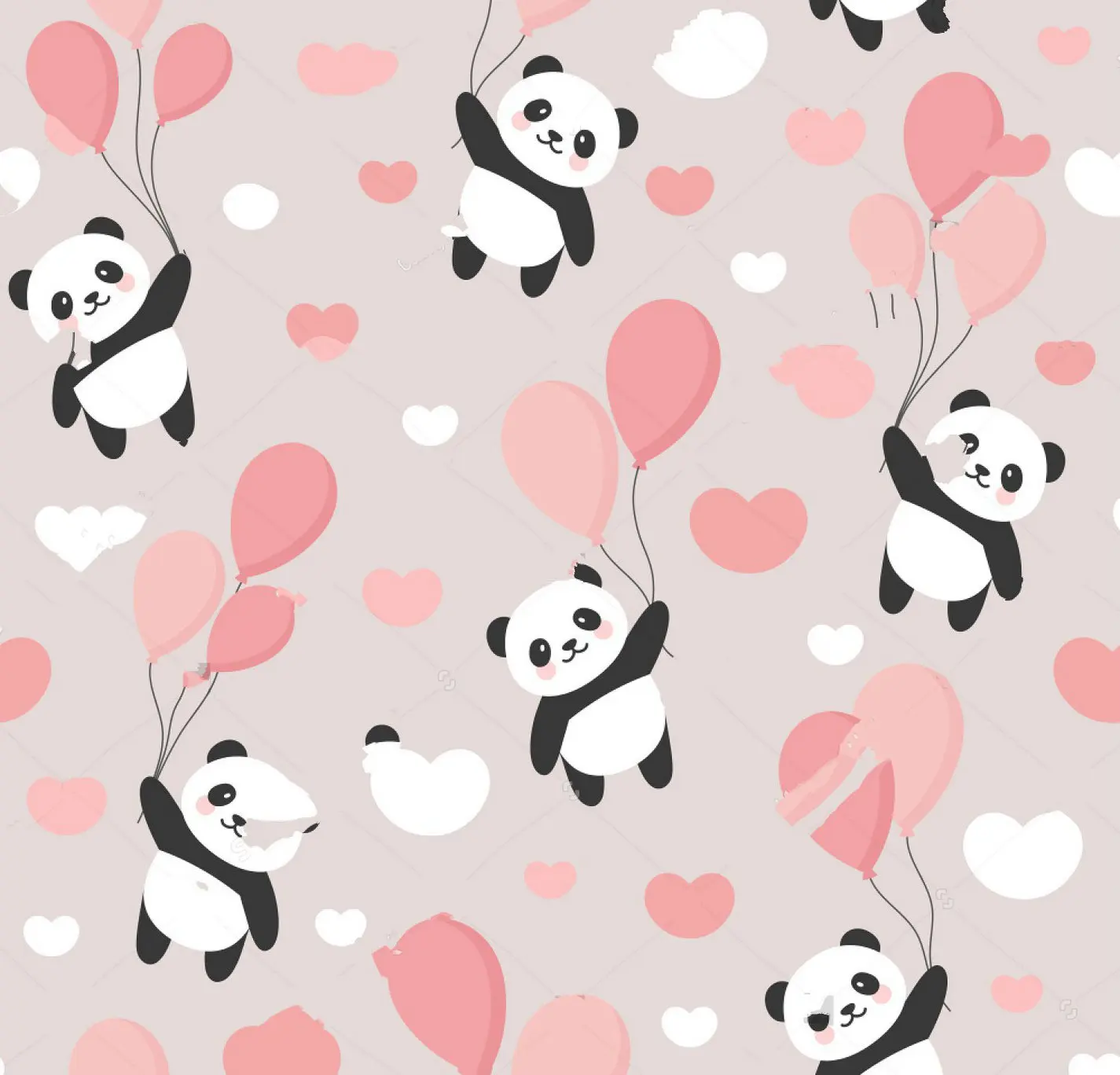 Panda Mignon Ciel Colore Ballons Nuages Dessin Anime Panda Ours Toile De Fond Ordinateur Impression Enfants Enfants Arriere Plans Aliexpress