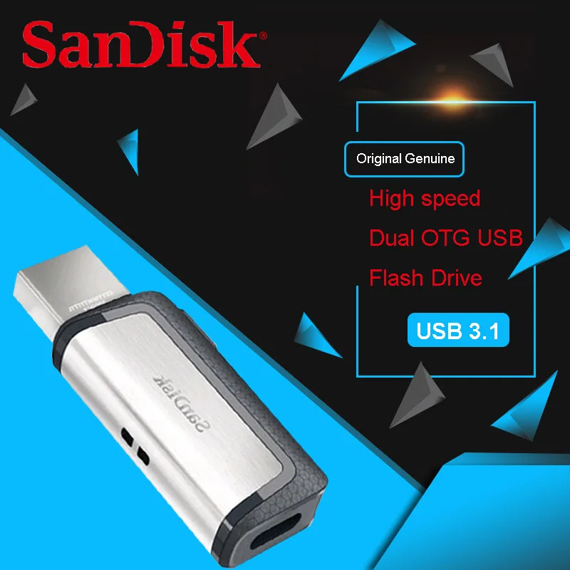 Оригинальный sandisk Extreme Тип-C 128 ГБ 64 ГБ двойной OTG USB Флешка 32 ГБ Накопитель USB Stick Micro USB Flash Тип C 16 ГБ