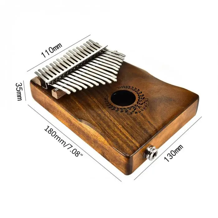 Красное дерево 17 ключ калимба Mbira большого пальца пианино с звукоснимателем BHD2